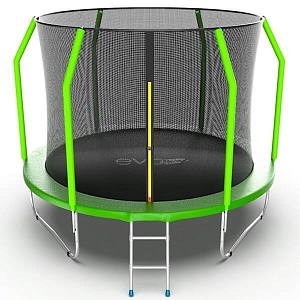 EVO JUMP Cosmo 10ft (Green) Батут с внутренней сеткой и лестницей, диаметр 305 см (зеленый)
